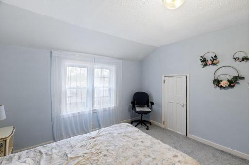Bedroom 2 gets lots of light from the south-facing window