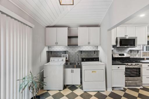 The utility space is well designed for convenience and simplicity