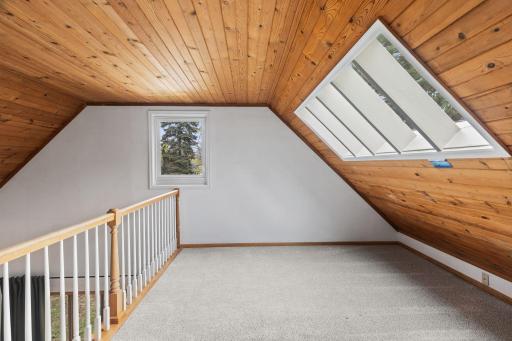 Perhaps the nicest feature of the house is this spacious loft with the large skylight!