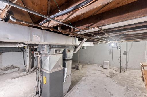 The basement is a great location usable for storage