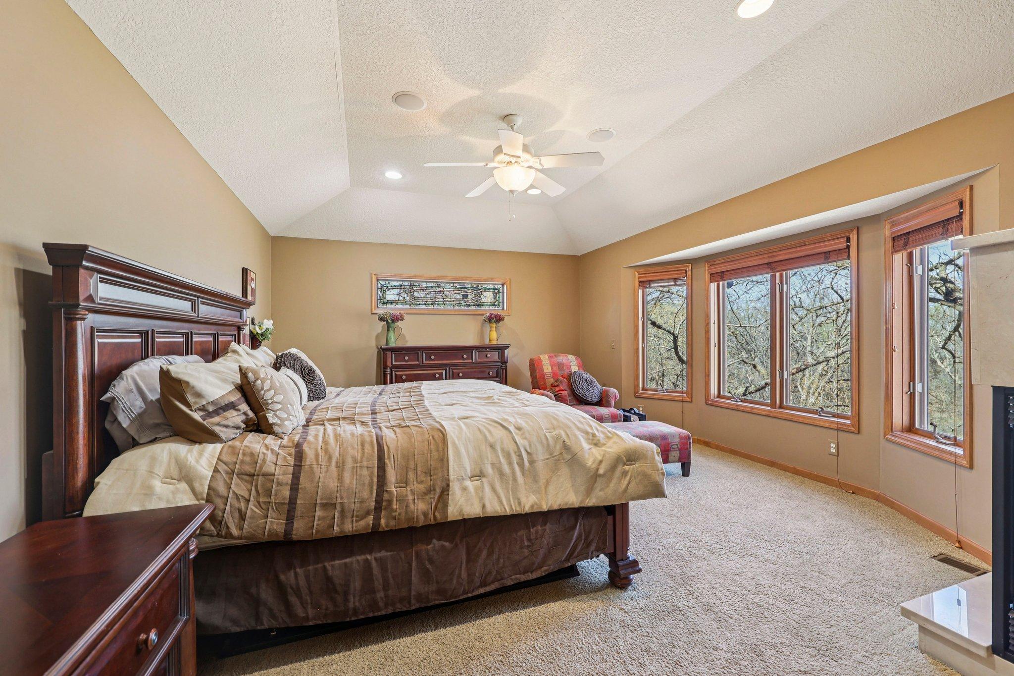 Primary bedroom suite with a beautiful view