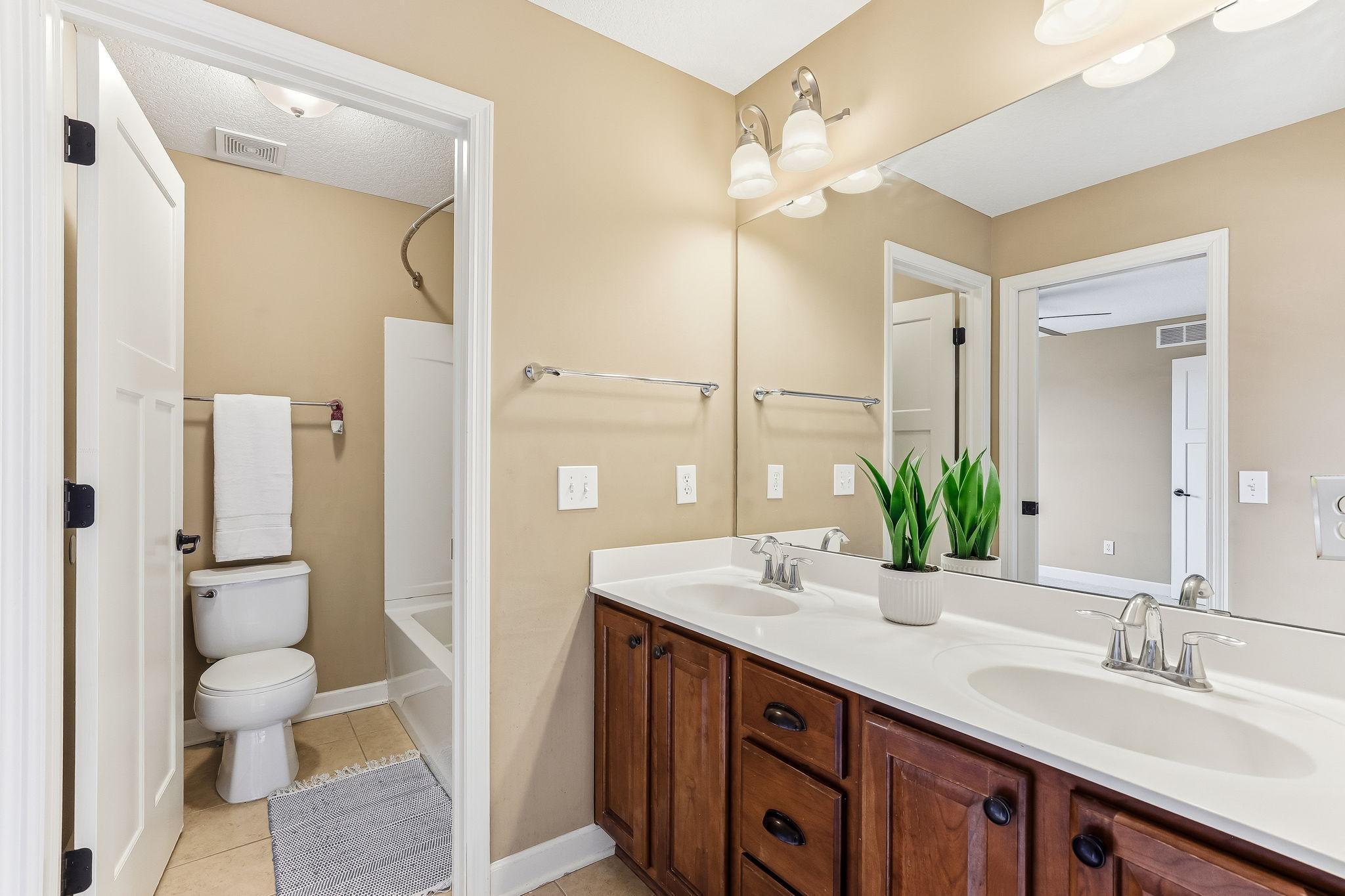 Jack-and-Jill bath between Bedroom #3 and Bedroom #4