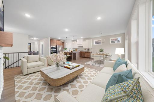 Living Room/ Dining Room - Virtually Staged