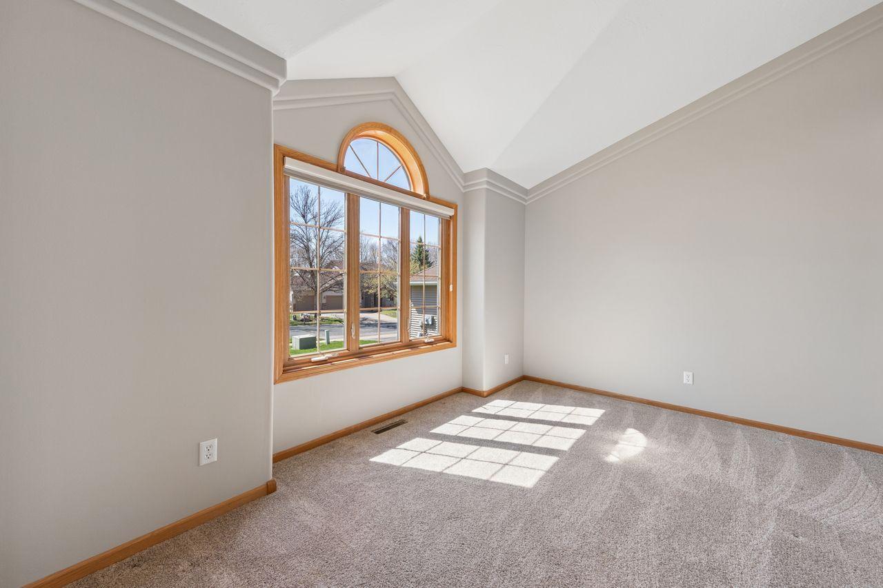The living room filled with natural light.