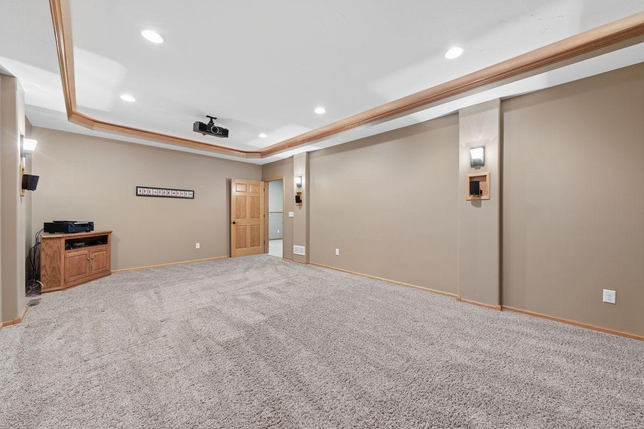Another view of the theater room.