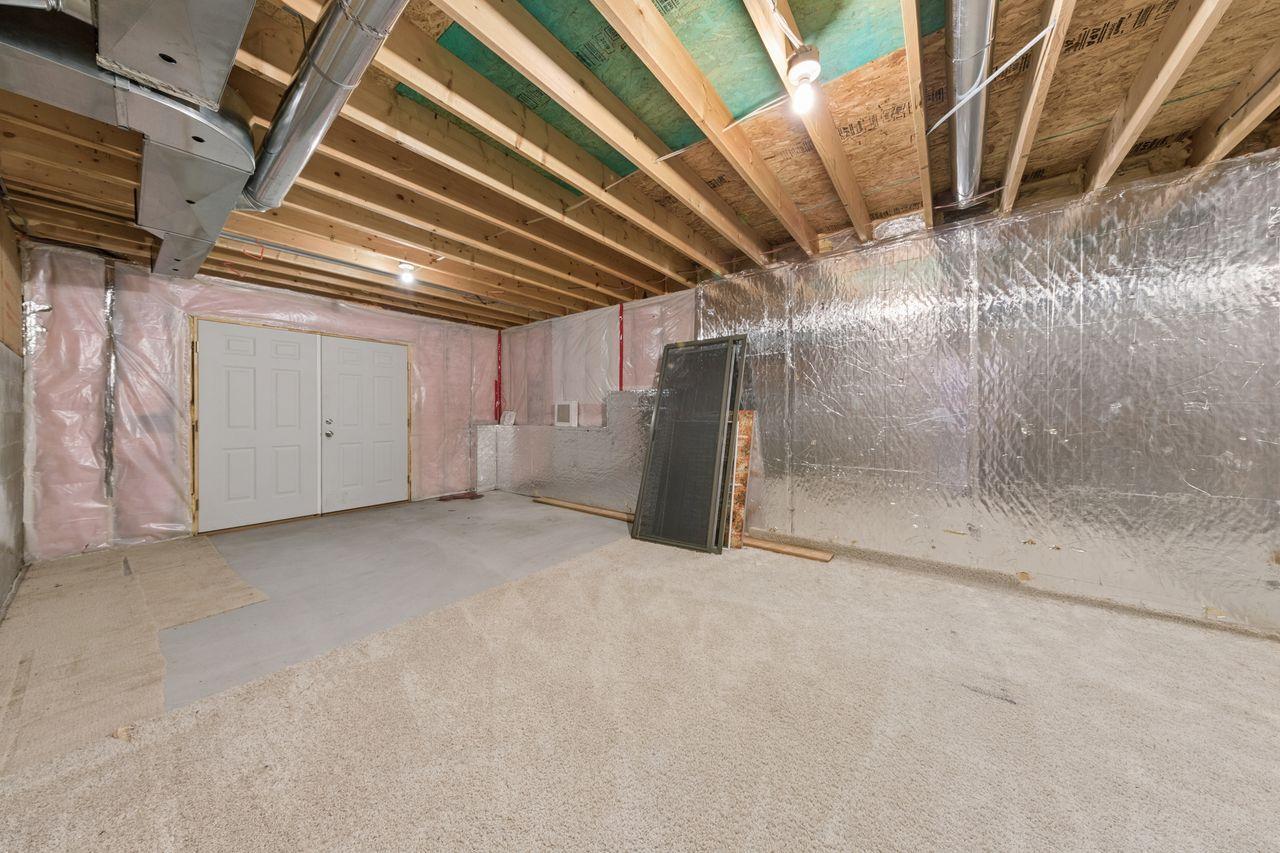 With outside access through the double doors, this space is perfect for your yard equipment and mowers.