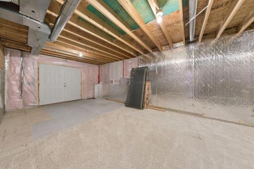 With outside access through the double doors, this space is perfect for your yard equipment and mowers.