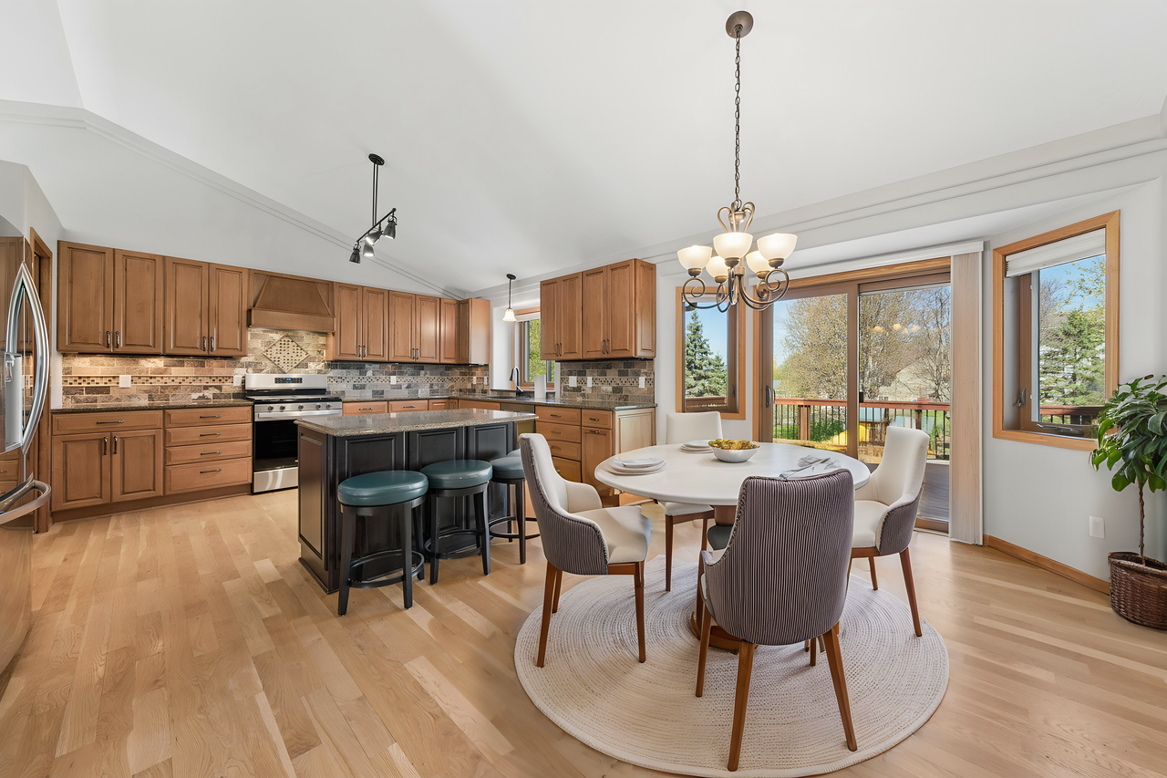 Dining/kitchen virtually staged.