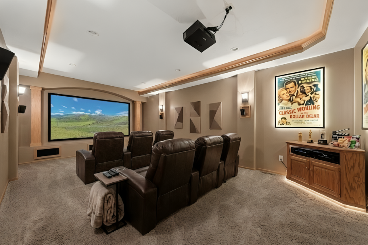 Theater room, virtually staged.