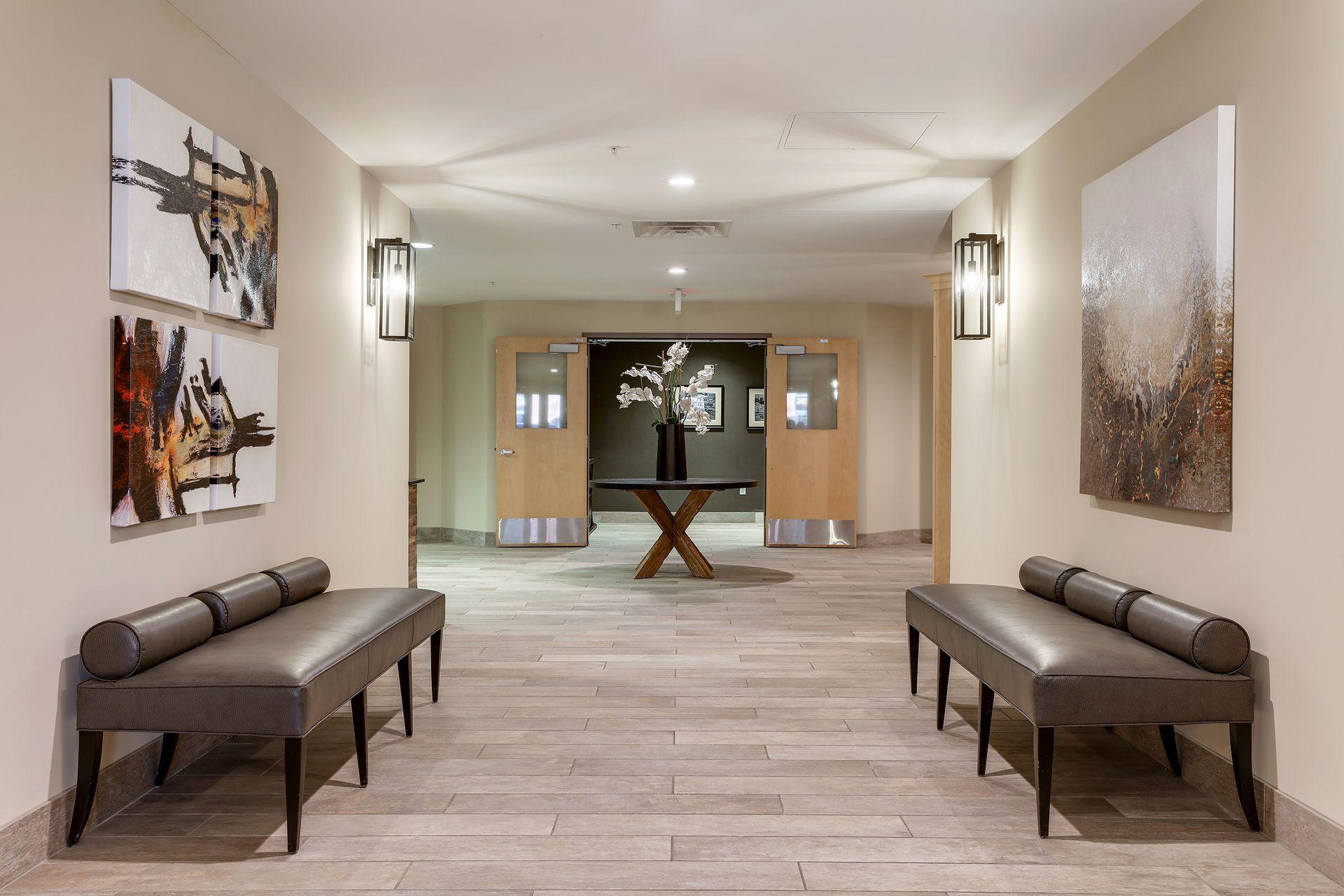 Welcoming entry with secure access and refreshed finishes