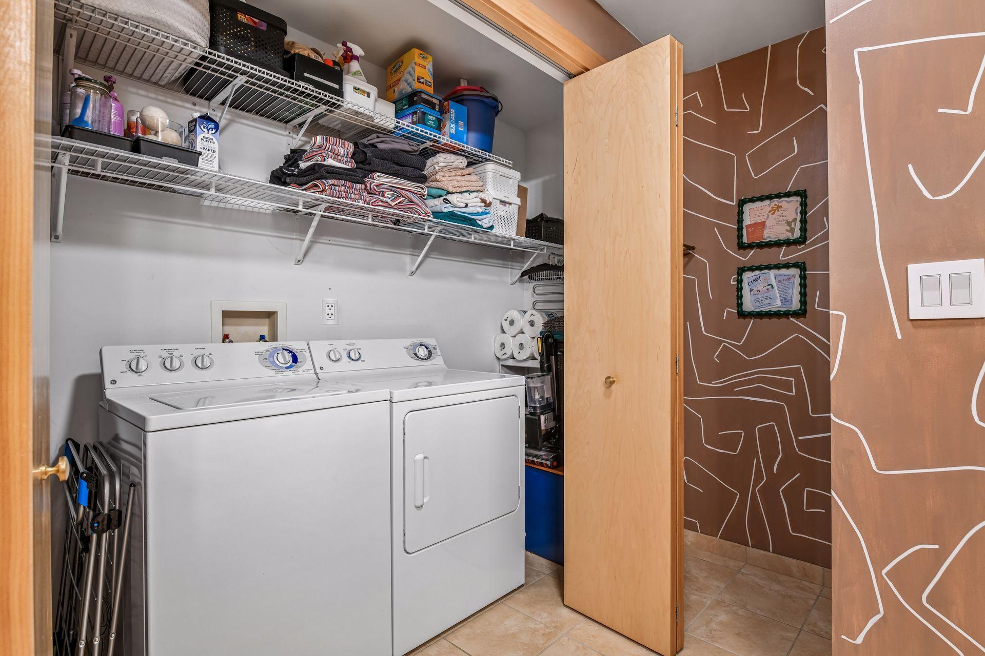 Convenient in-unit laundry and storage solutions