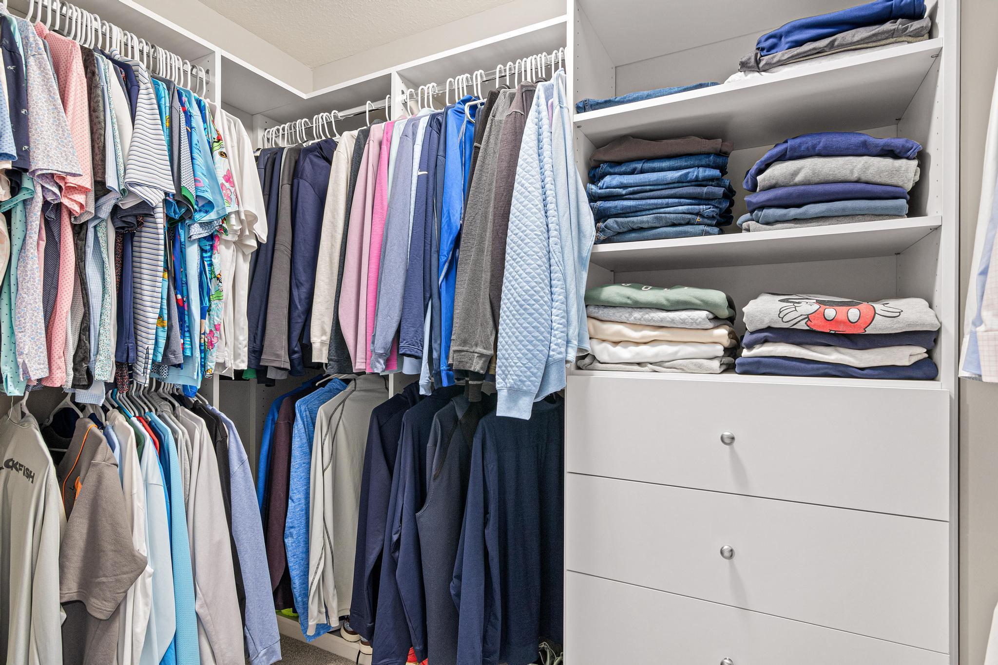 Primary Closet with Organizers