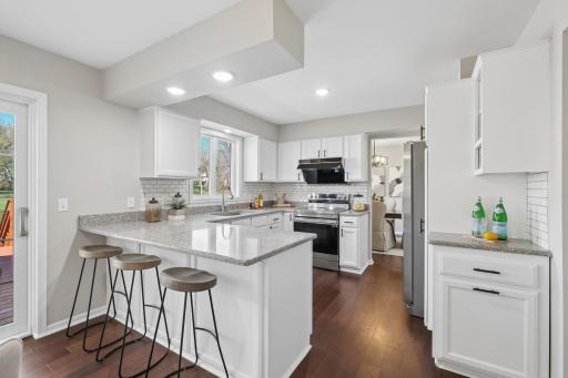 Updated kitchen with Breakfast bar
