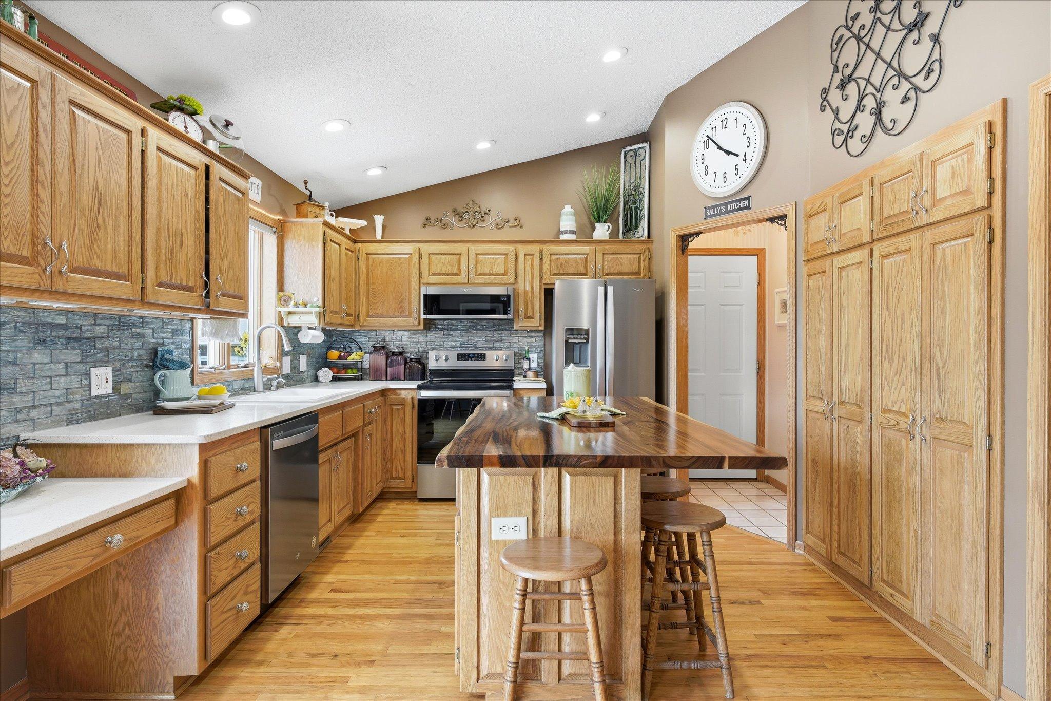 The stainless steel Whirlpool appliances are only three years old.