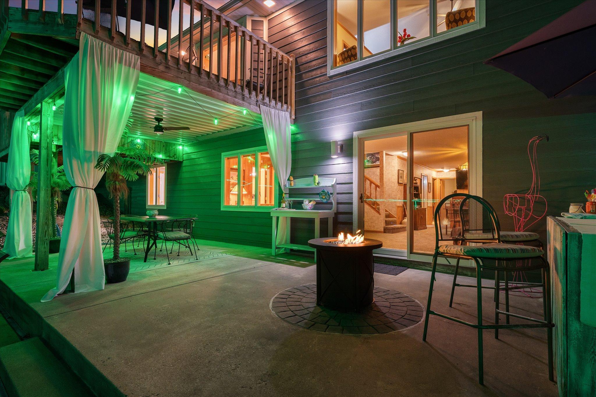 That part of the patio is covered so even when it rains, you can be outside enjoying that!