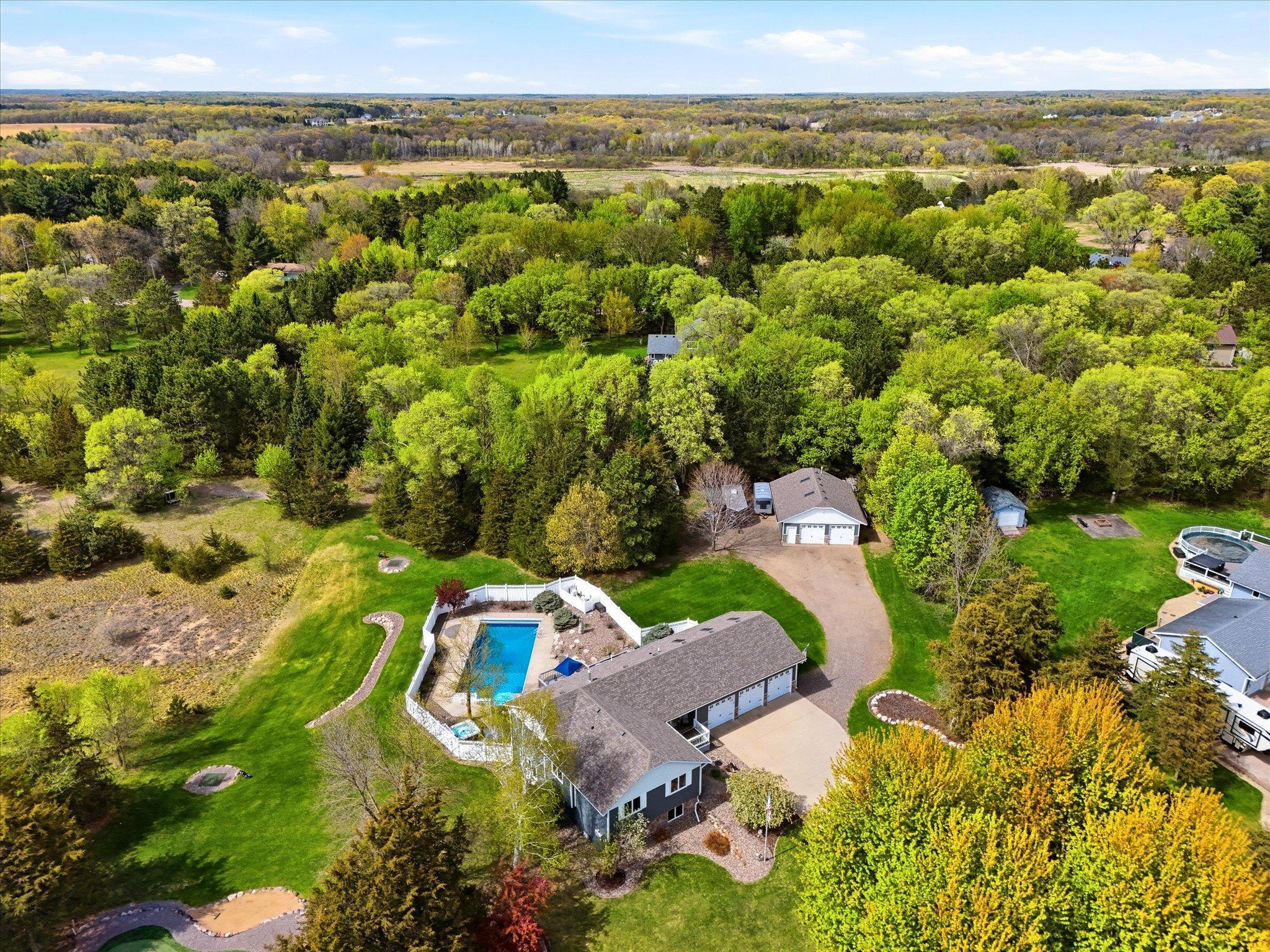 From the sky, you can see that this property has so much more to offer than "normal" cookie cutter homes.
