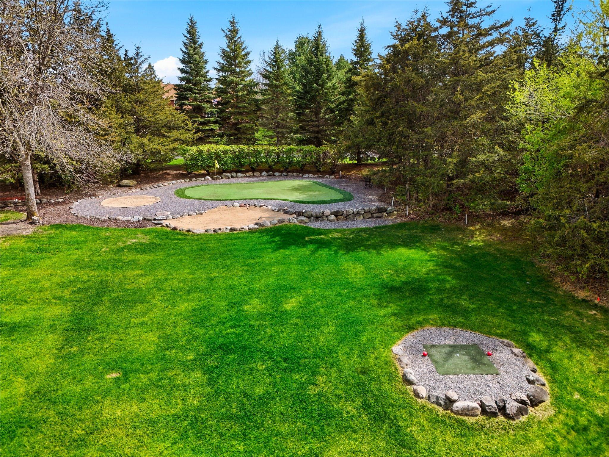 Here is the green from the "short game" tee box.