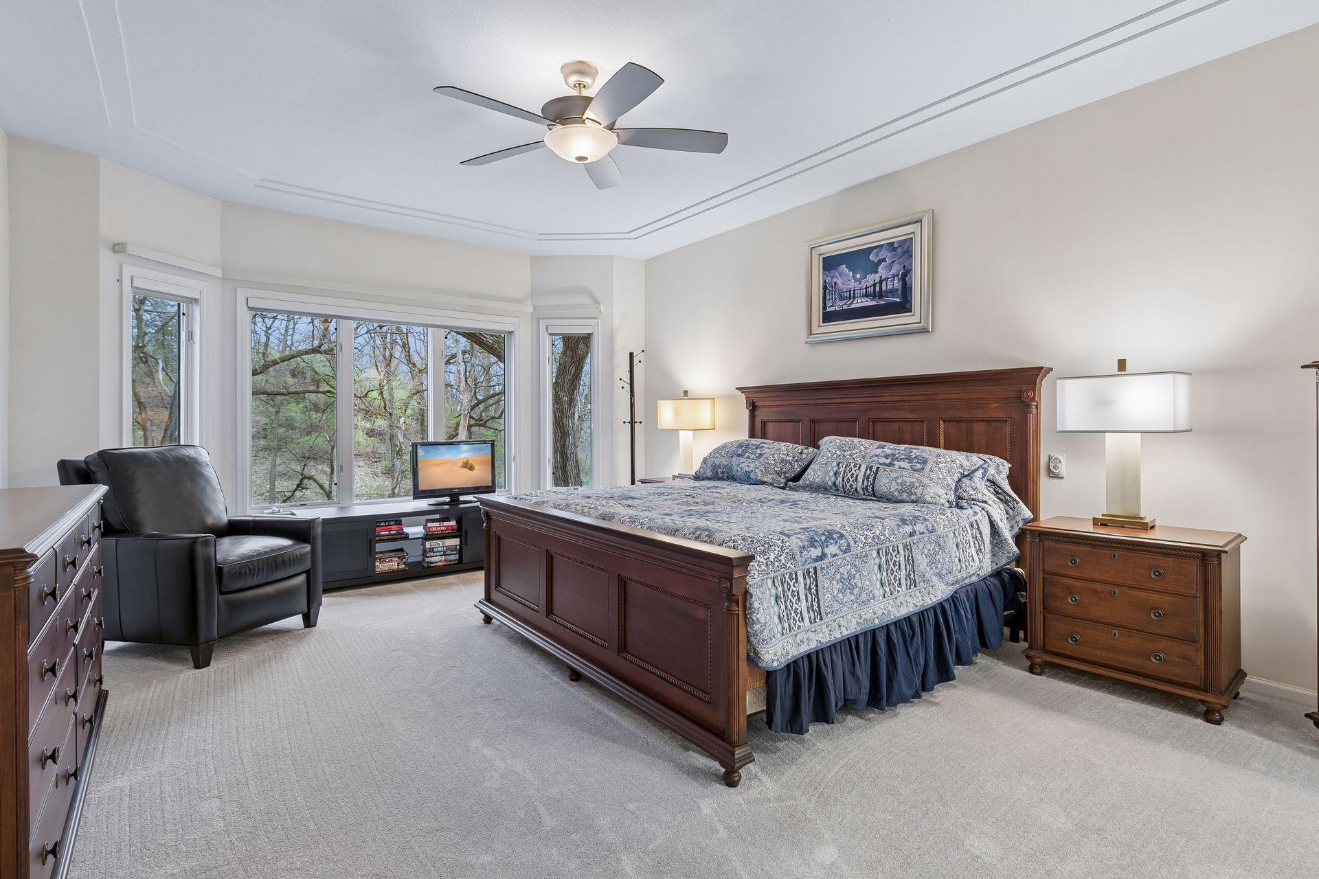 Primary Suite, private wooded views