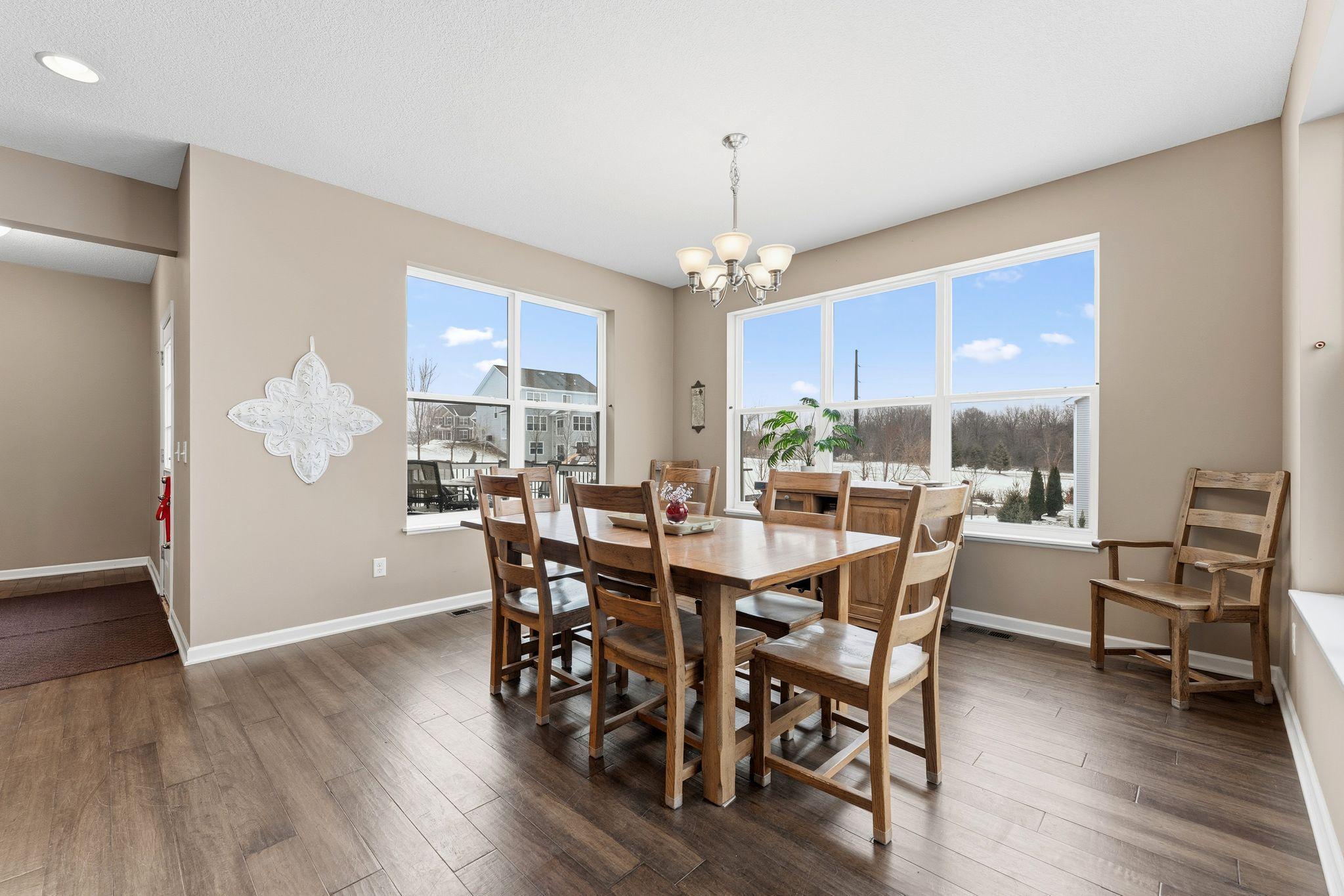Light filled dining area