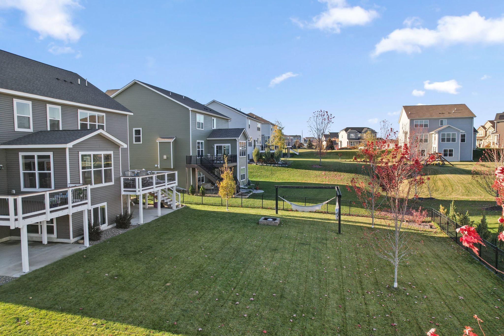 Large, flat, fully fenced yard