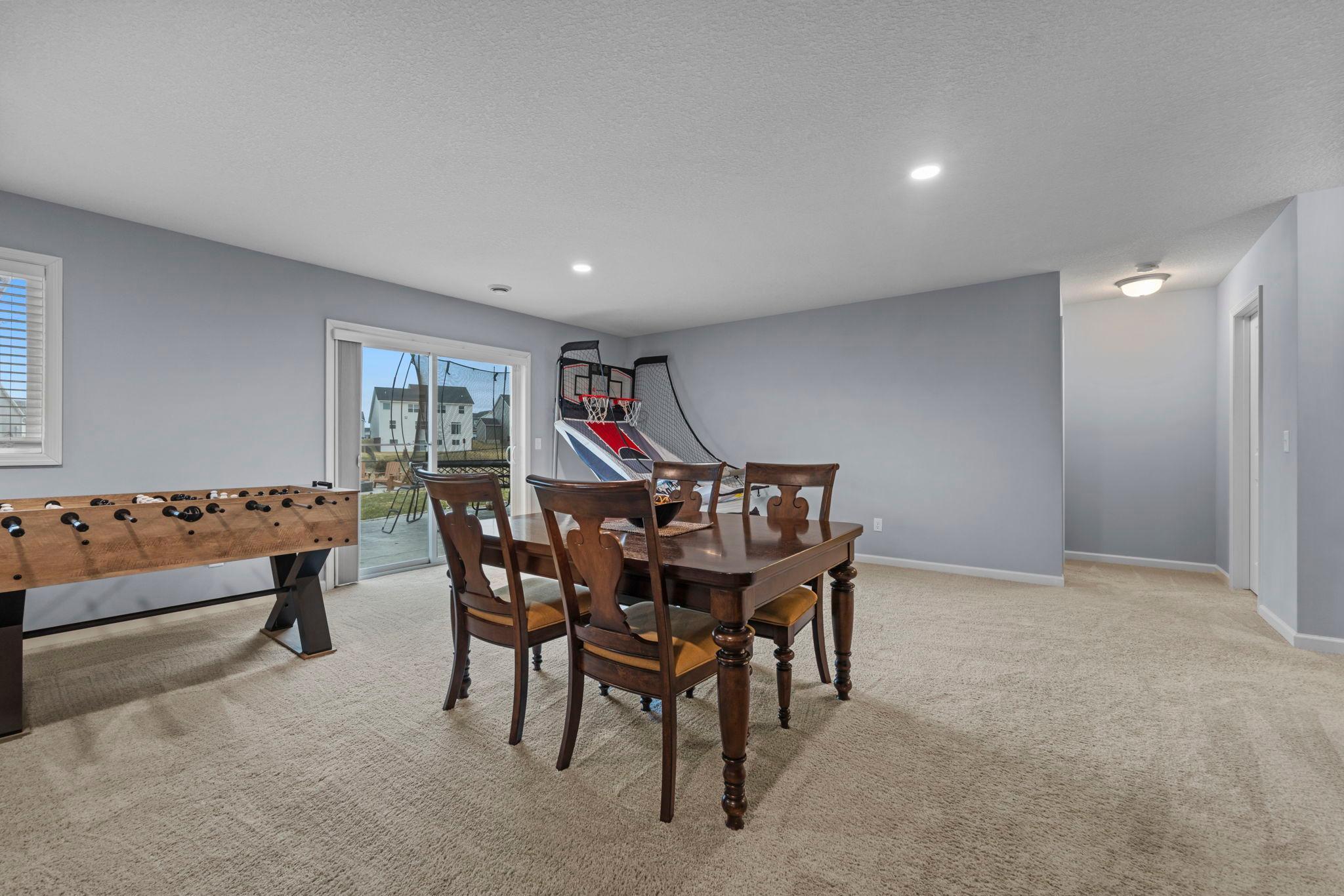 Behind the wall is the lower-level bedroom.