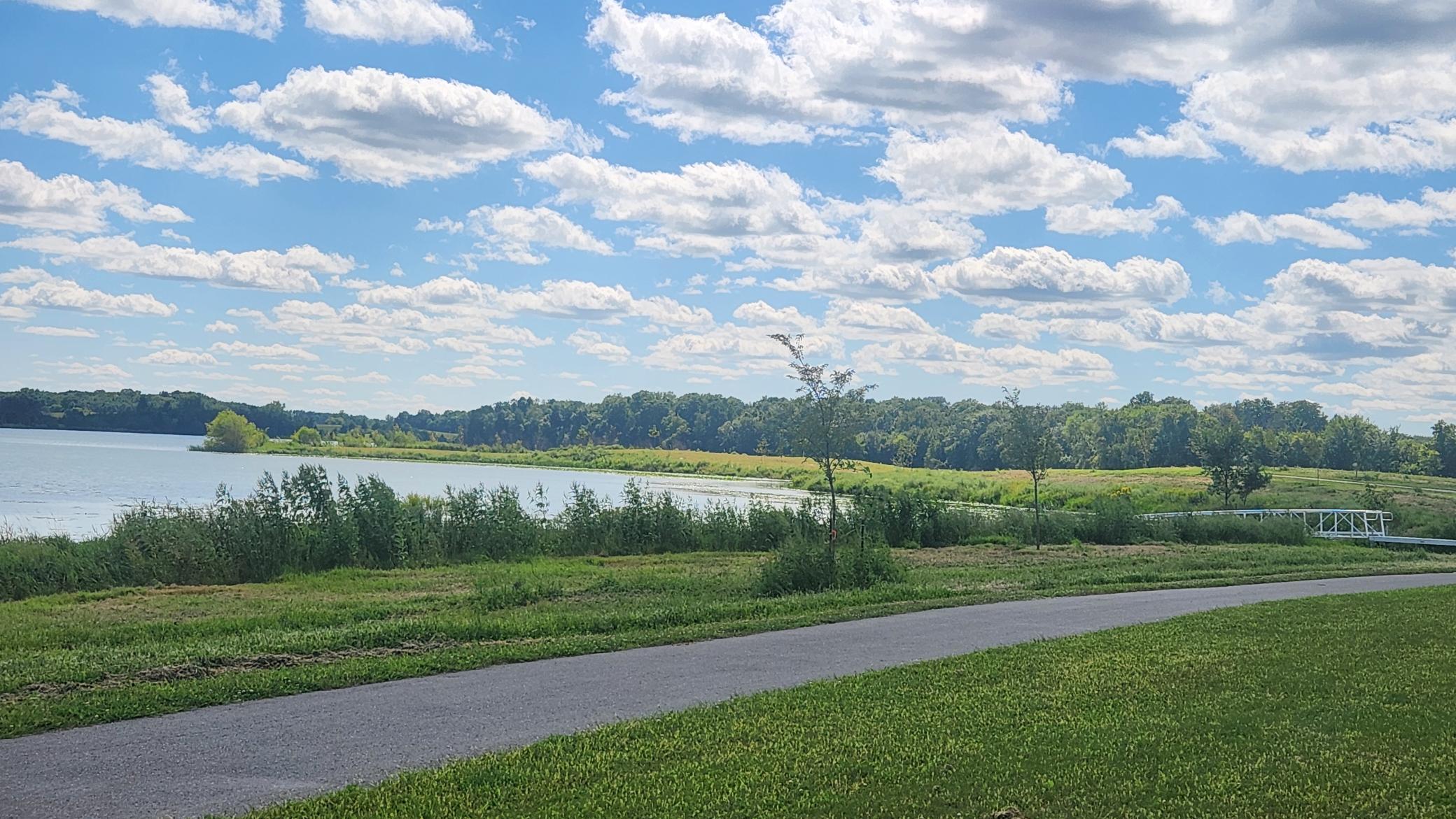 Walking Trail leads around the lake and community