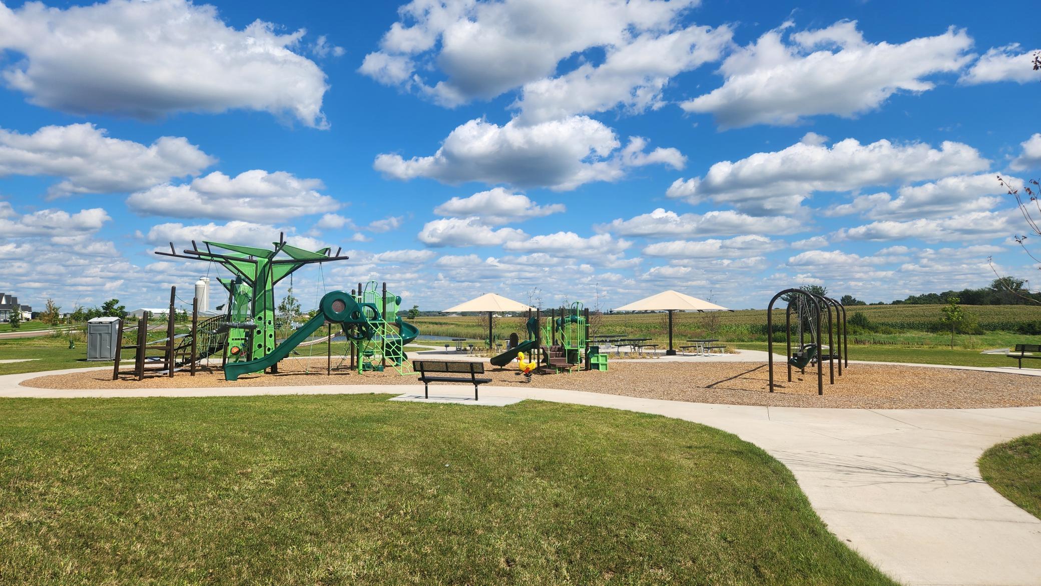 Picnic Tables, Swings, and Climbing- who can't resist?