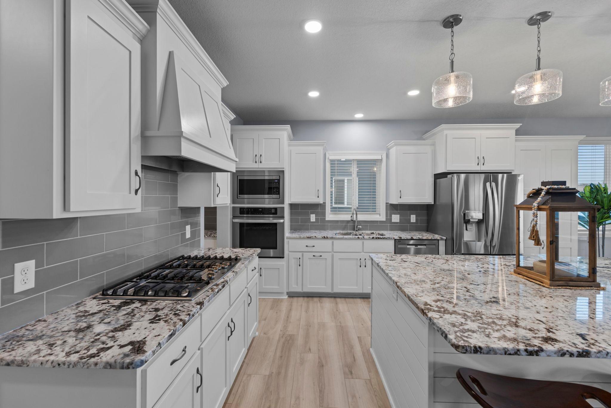 Another angle of the kitchen and flow