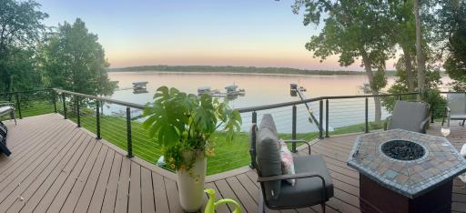 photo taken by owners to show expensive deck with amazing views
