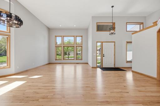 The expansive windows are a true focal point of the living room.
