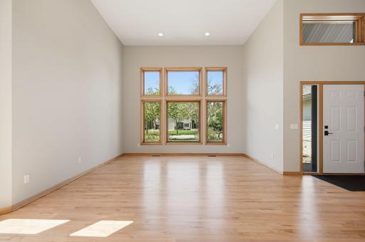 The living room feels both spacious and inviting.