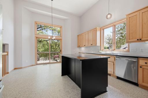 The kitchen is bright, open, and designed for both function and style.