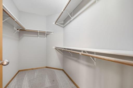 Generous walk-in closet space in the primary suite.