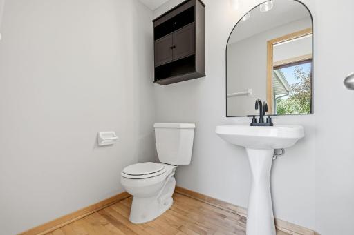 Convenient main floor powder room.