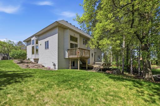 Another view highlighting the size of the lot and the home’s setting.