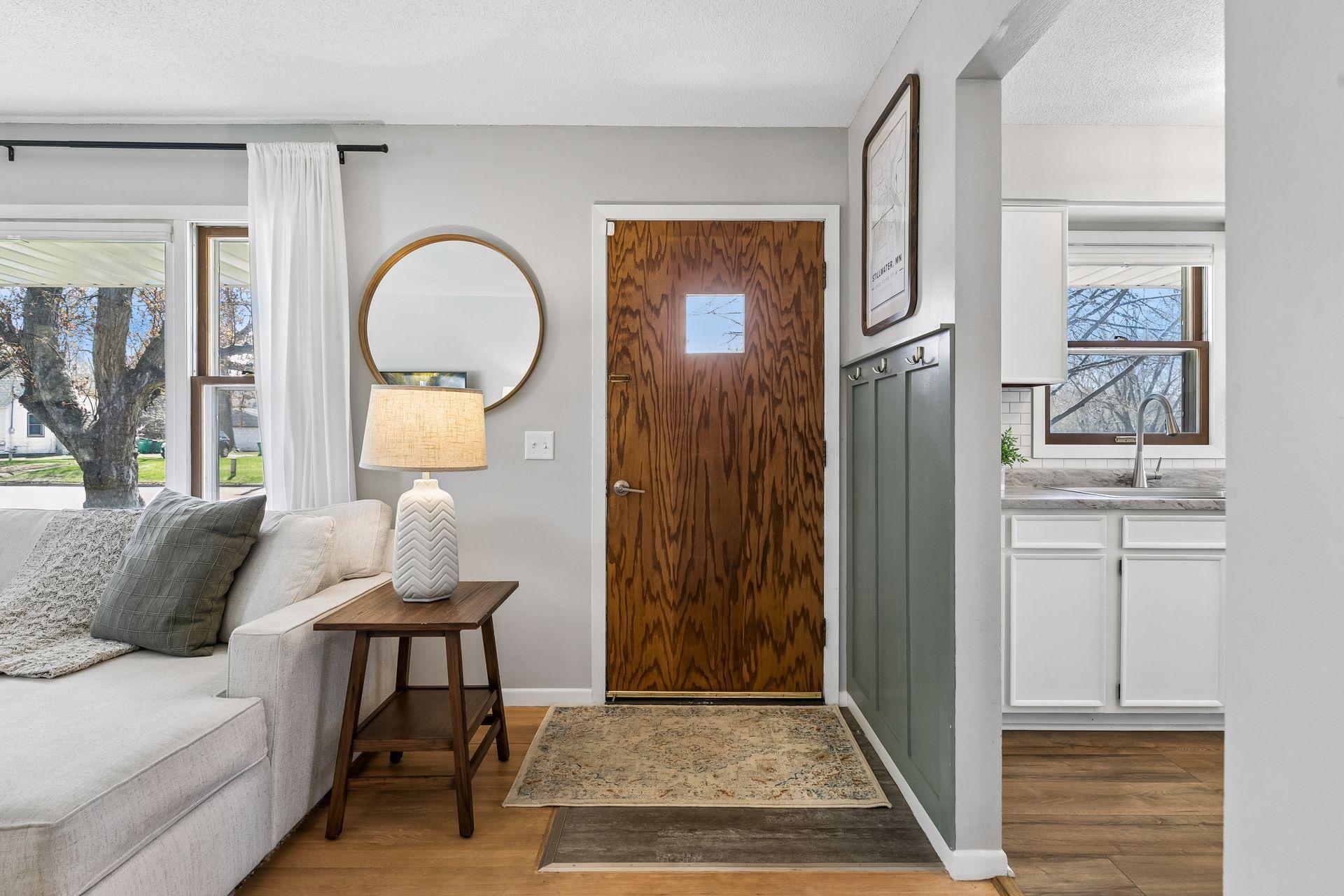 Bright and welcoming front entry with a warm first impression.