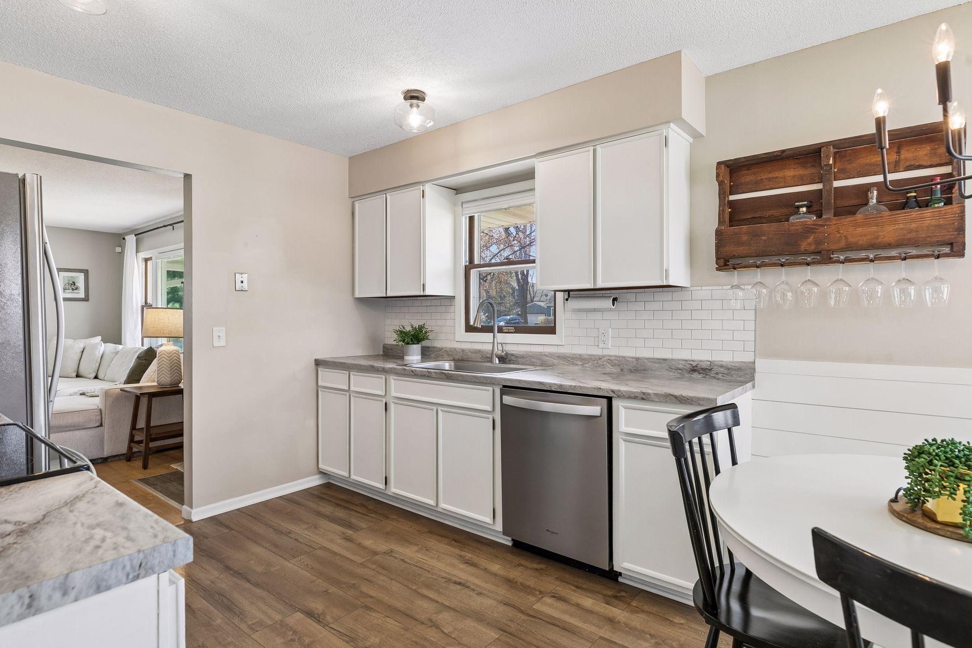 Updated kitchen with a clean, modern feel and thoughtful finishes throughout.