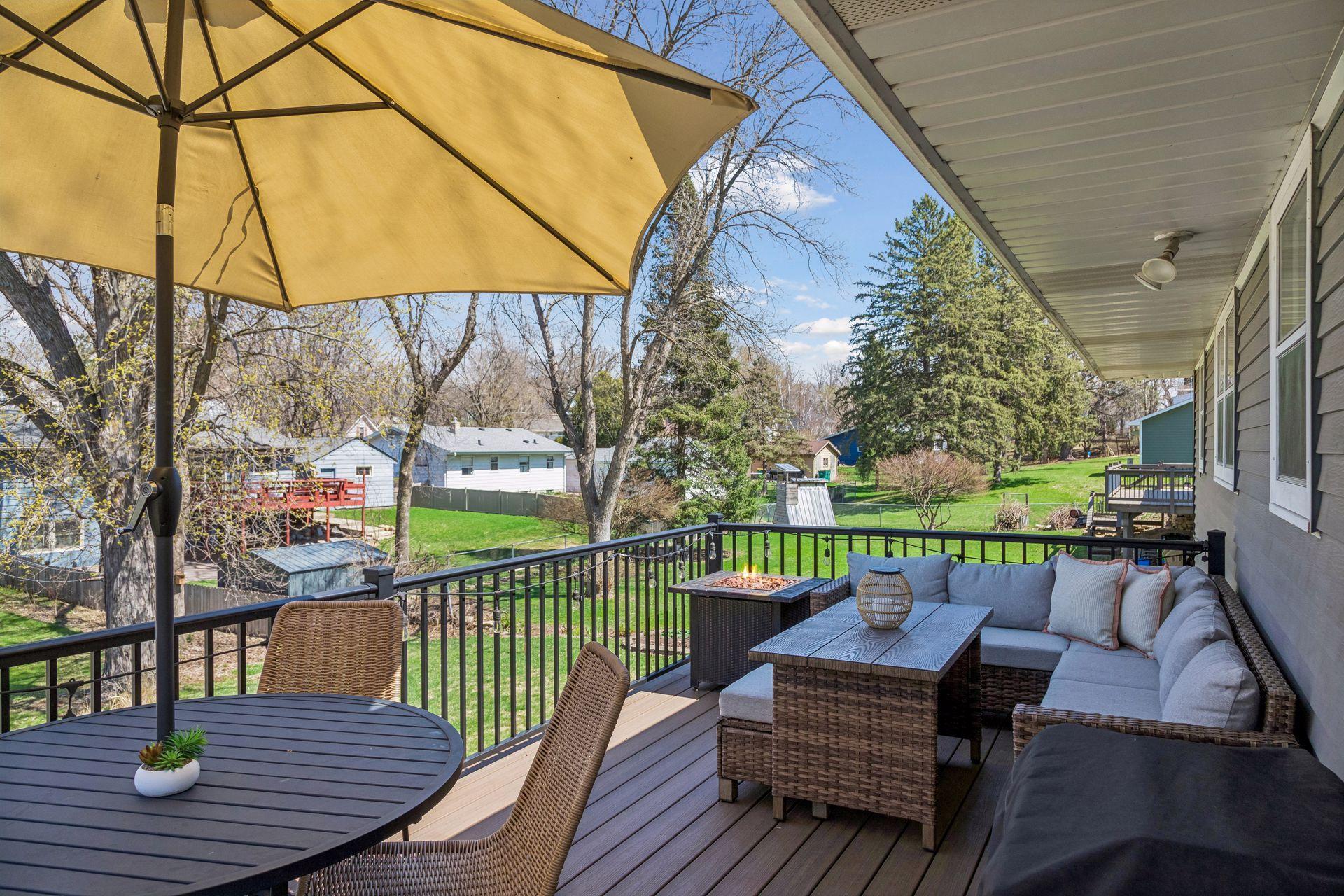 Enjoy easy indoor-outdoor living with the deck conveniently located just off the kitchen.