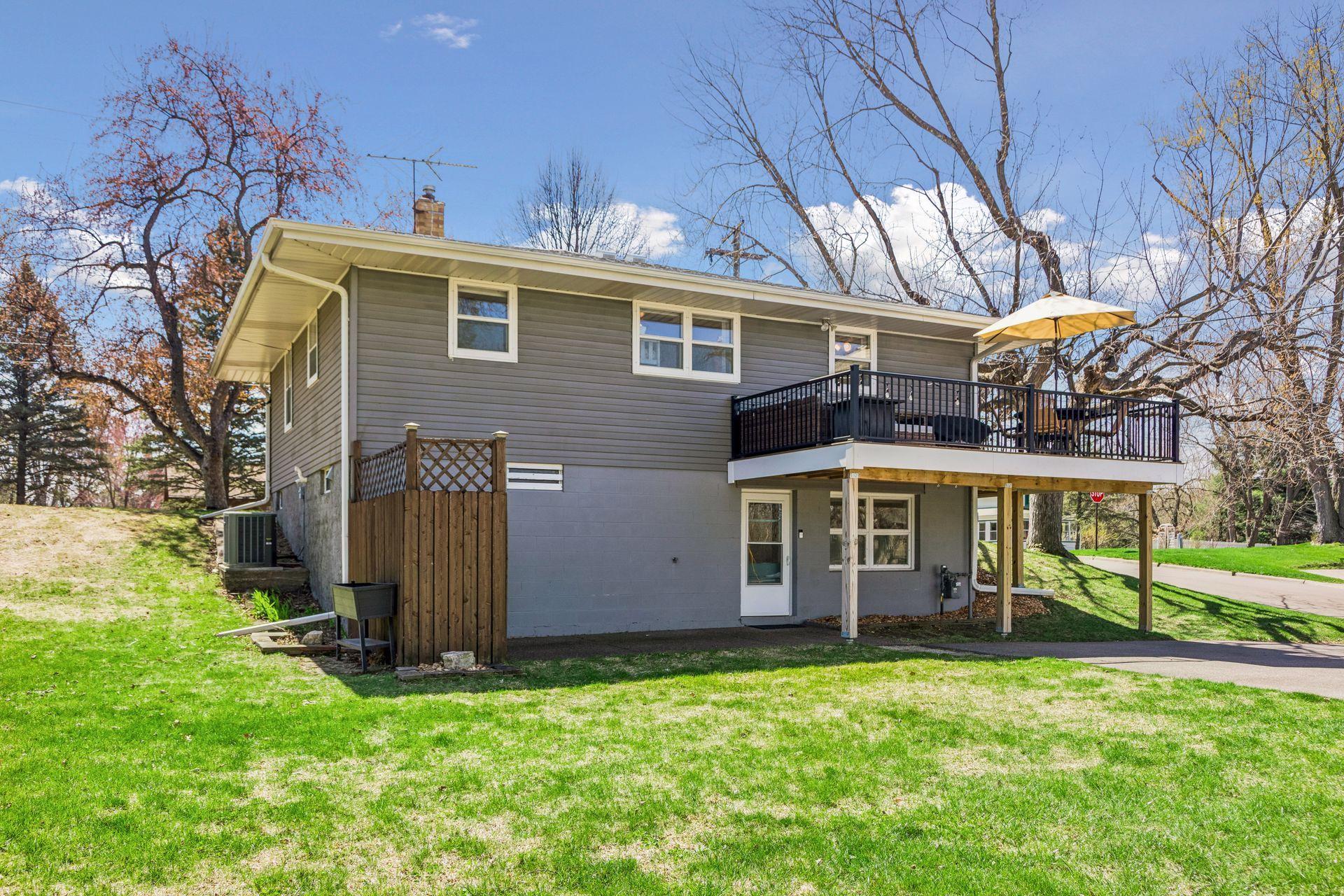 Expansive backyard with plenty of room for play or gardening.