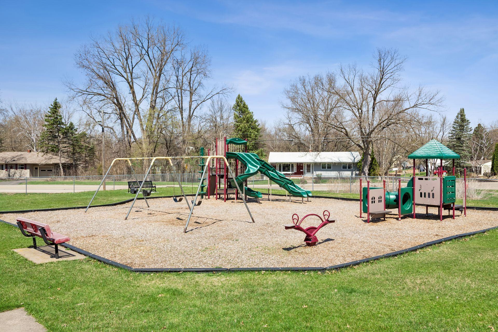 Nearby playground—perfect for outdoor fun.