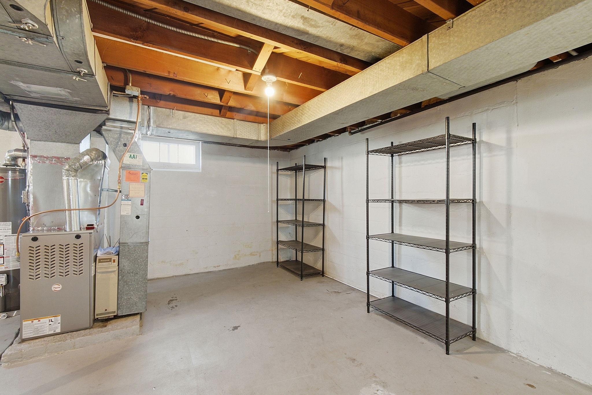 Additional lower level storage.