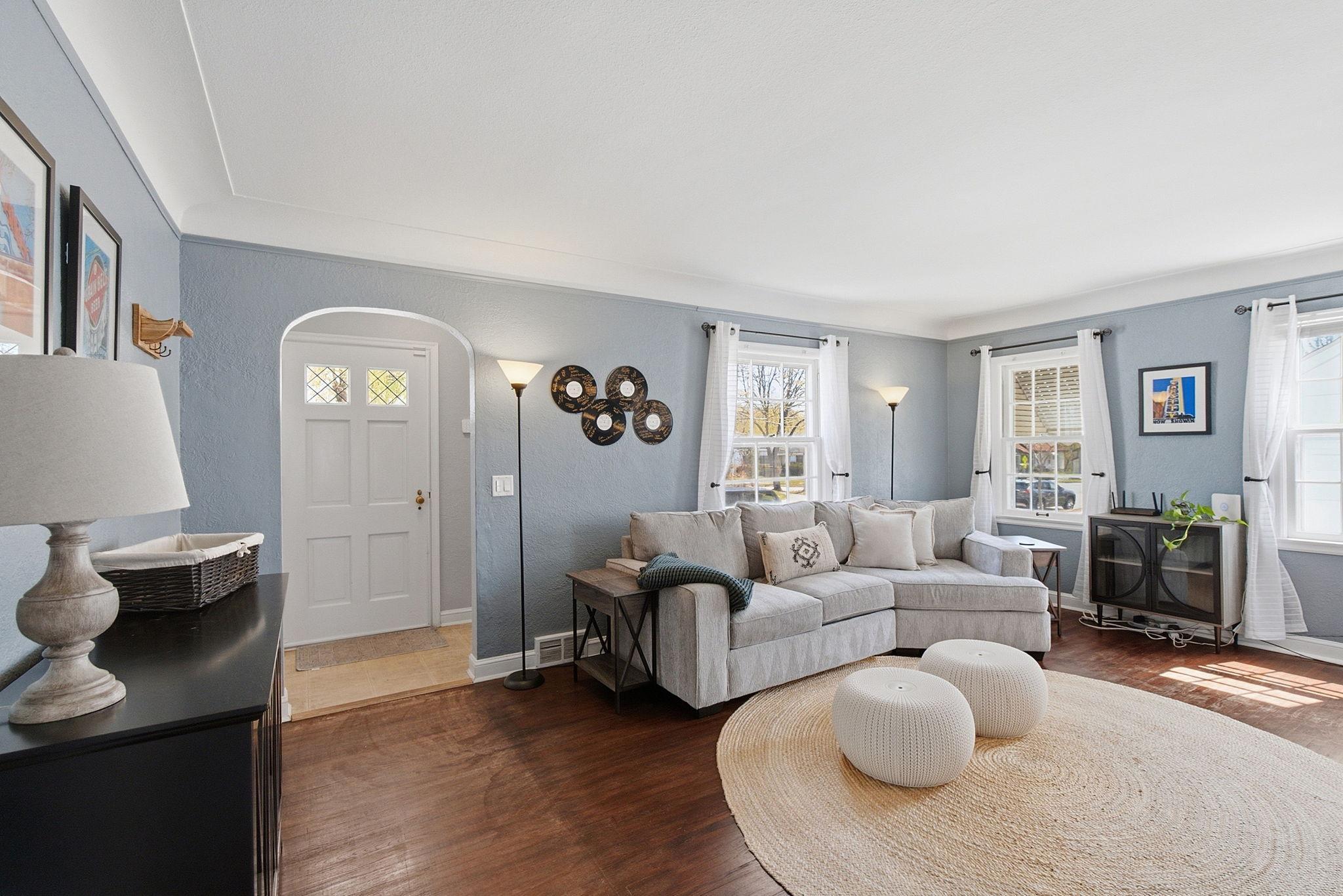 Bright welcoming living room.