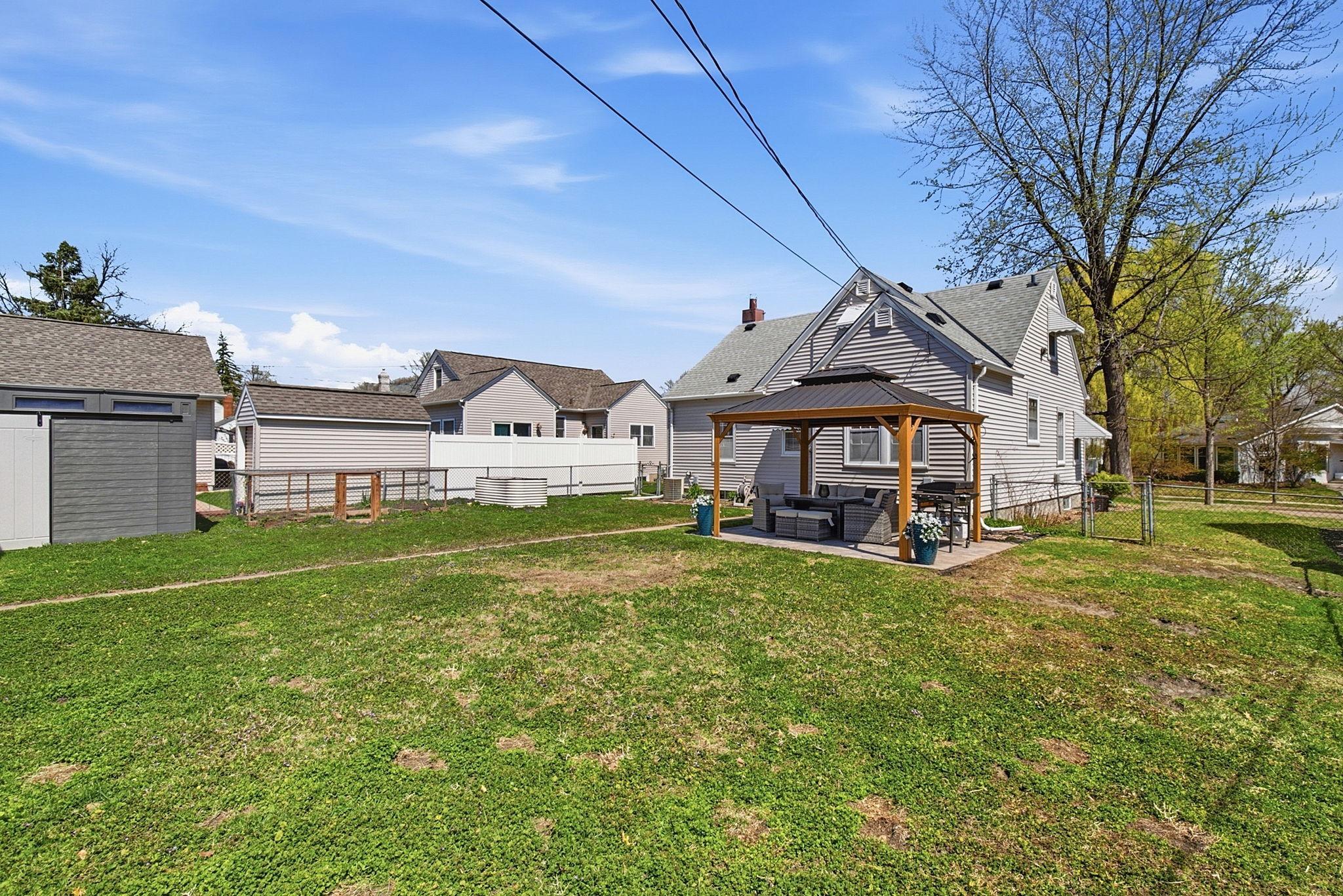 Nice size yard for kids, pets and summer evenings.