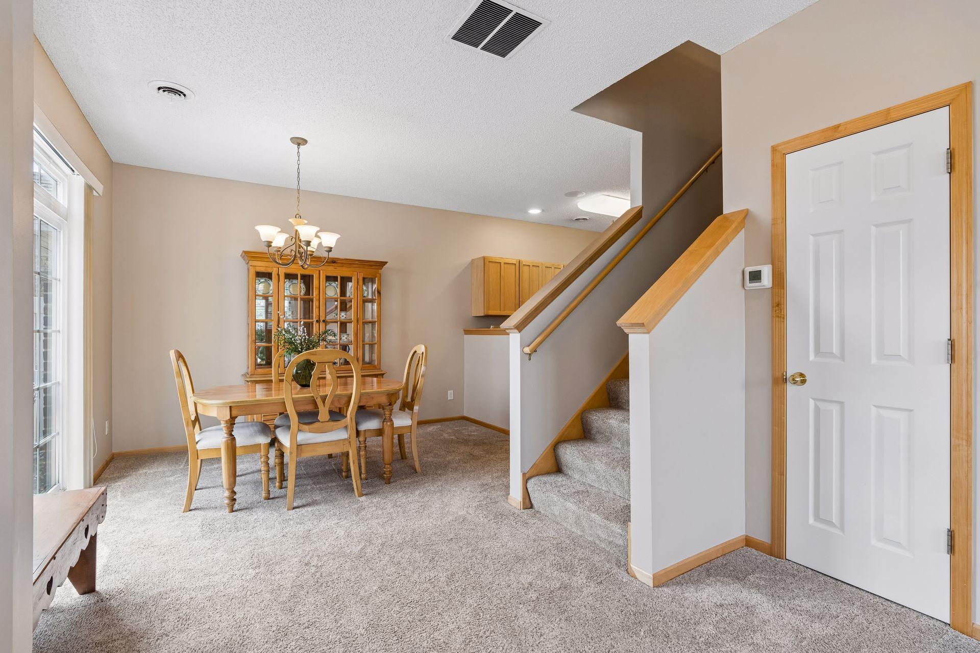 Spacious semi-formal dining area for entertaining.