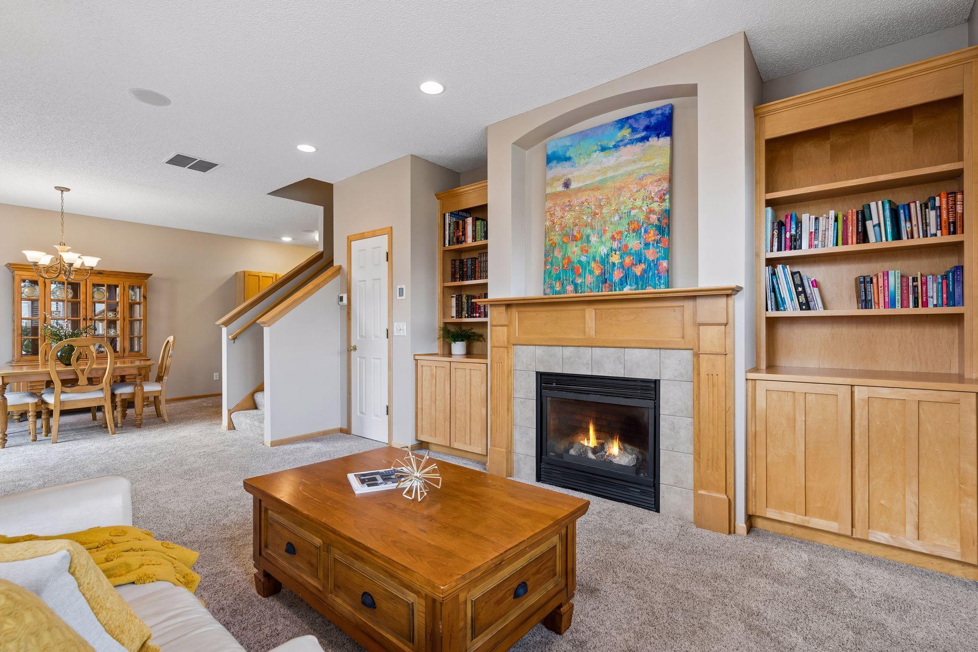 Convenient guest coat closet located near the staircase.