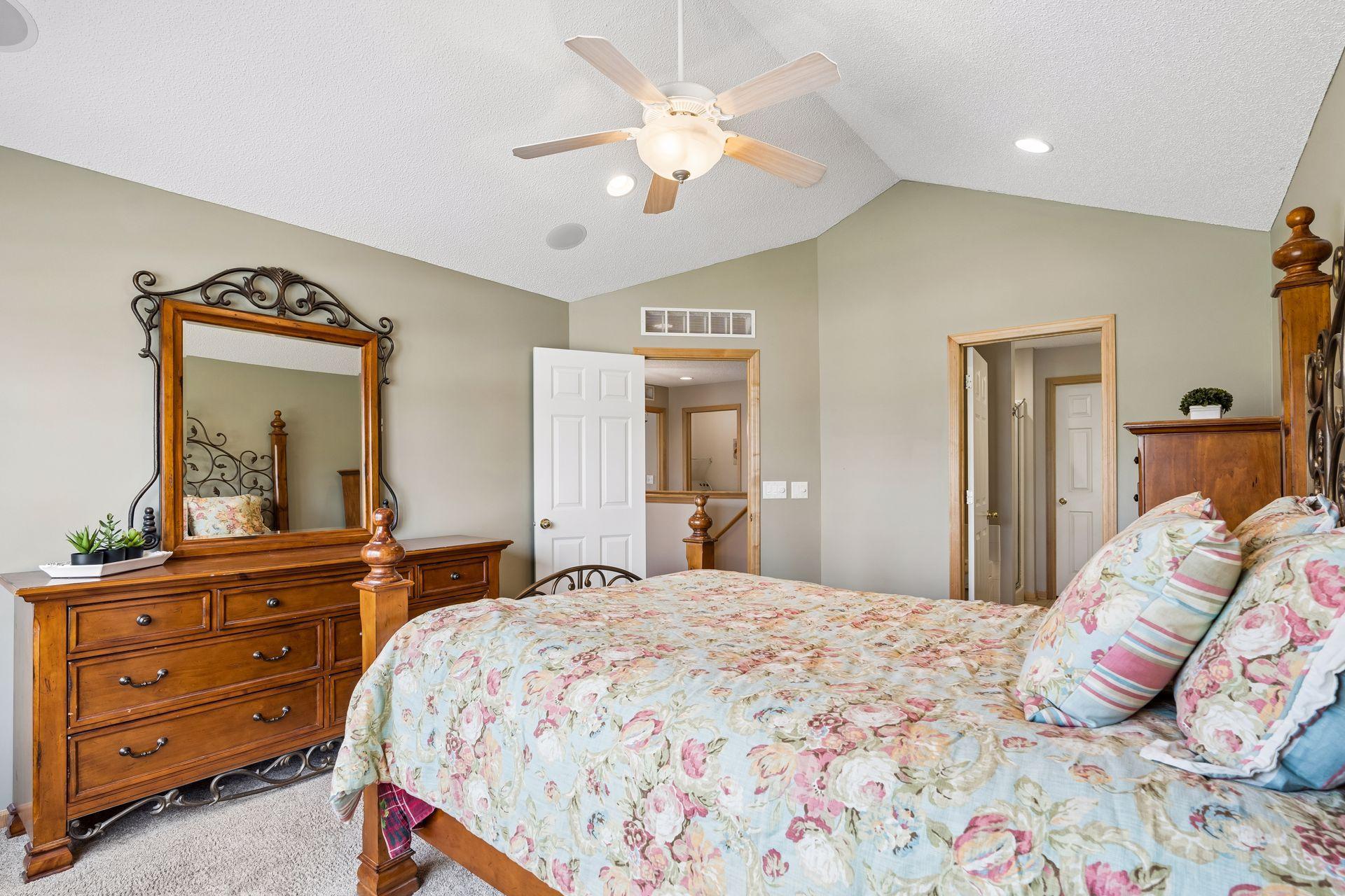 View of the primary suite showing the location of the primary bath.