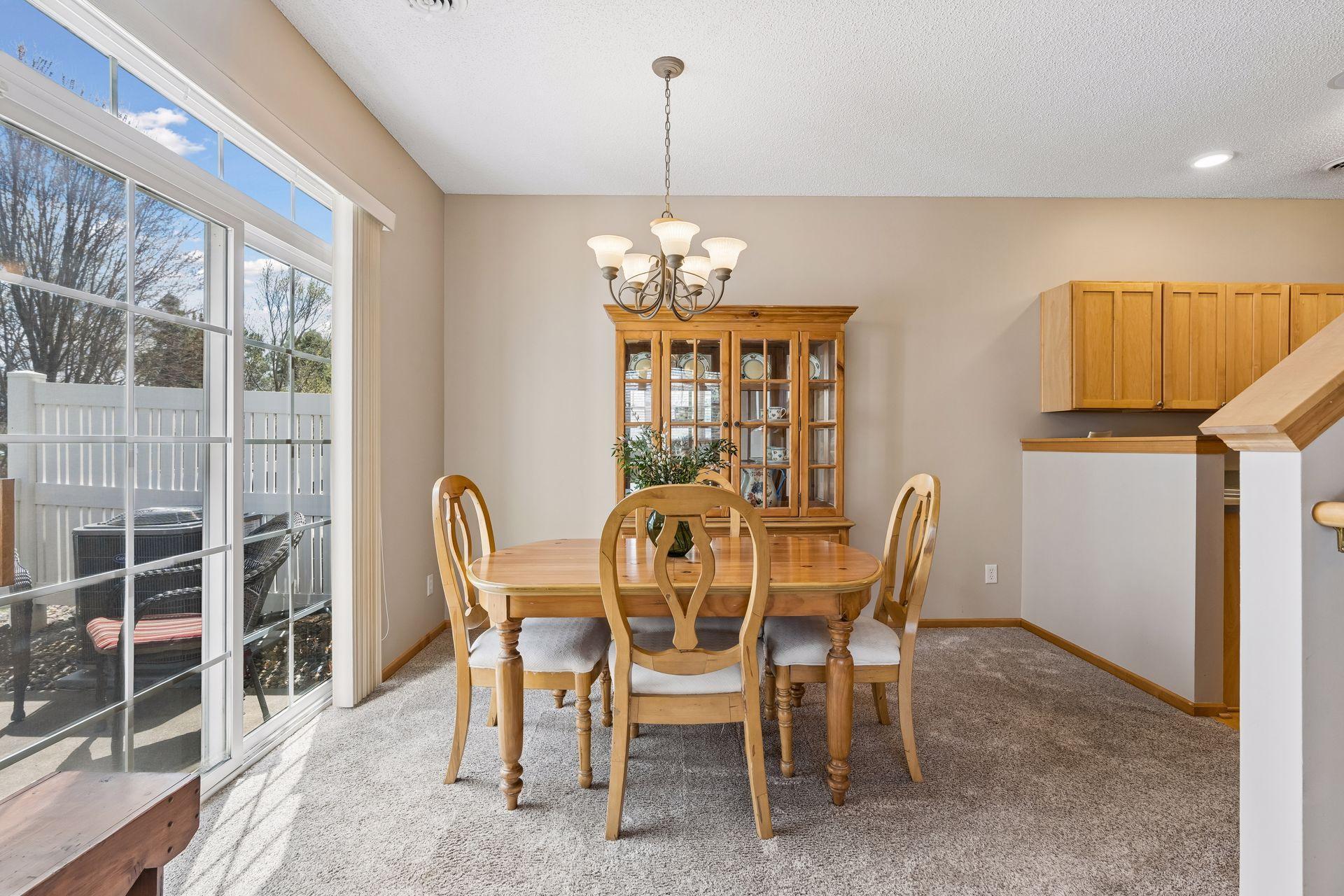 Walkout from the semi-formal dining area to a charming patio.