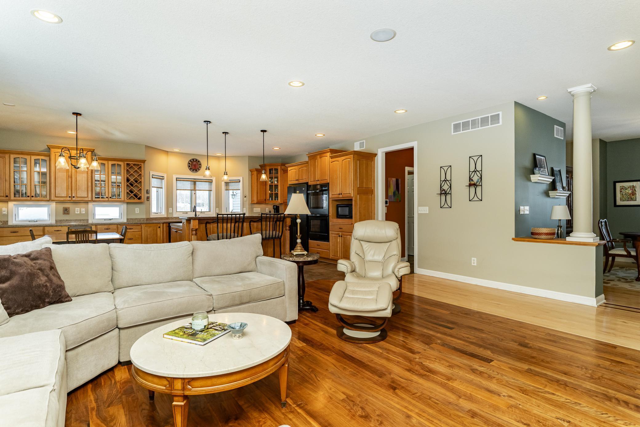 Living room toward kitchen