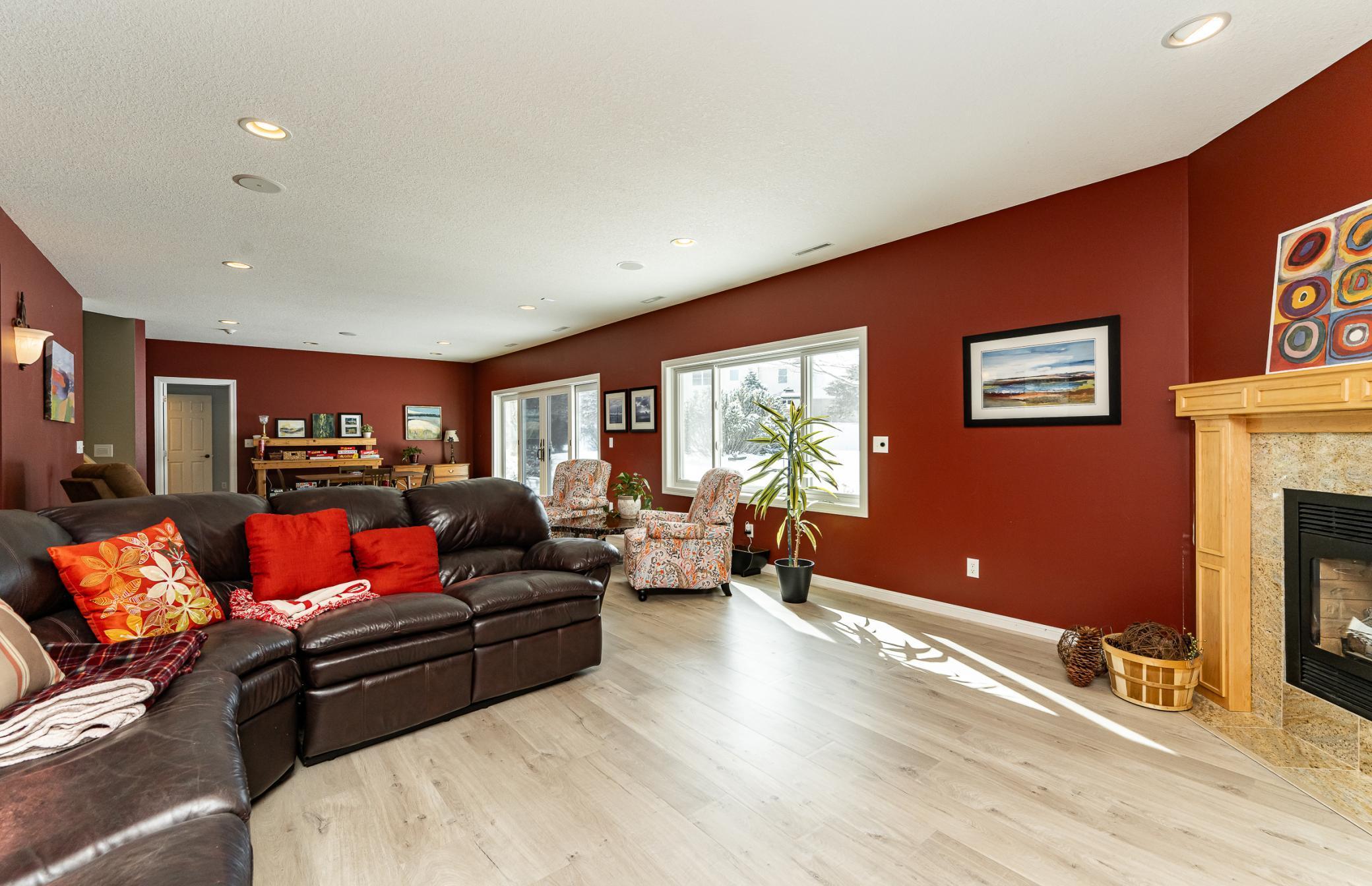 Family room with walk out to patio (2)