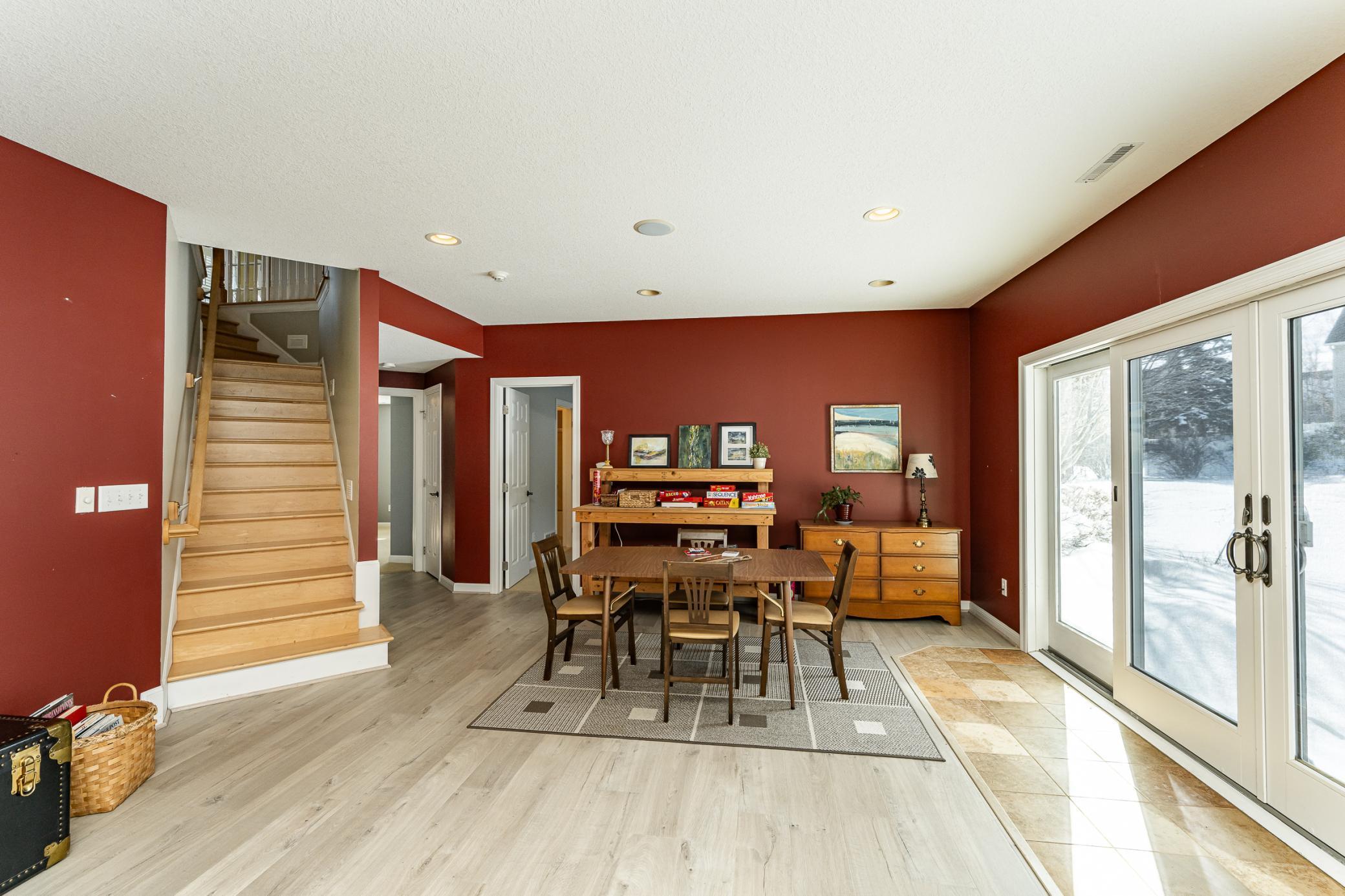 Family room game/art/office area